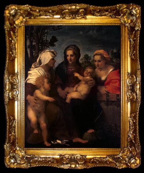 framed  Andrea del Sarto Elisabeth and John the Baptist, ta009-2